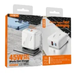شارژر دیواری 45W USB+PD مدل MOXOM MX-HC98