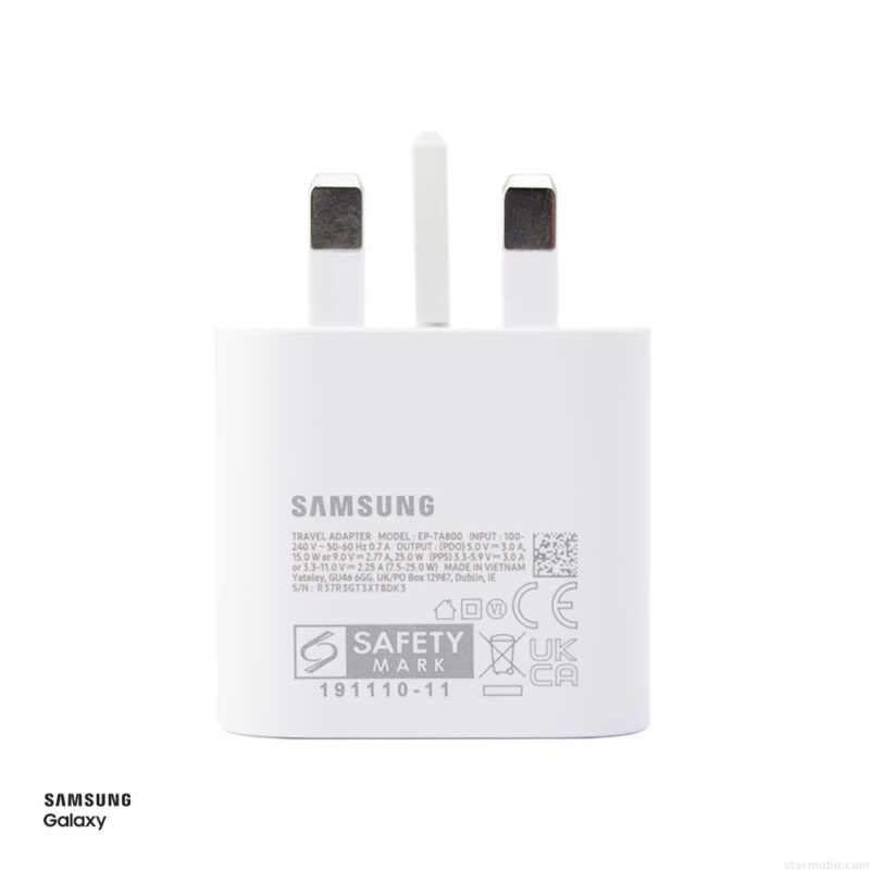 آداپتور شارژر سامسونگ سوپر فست 25W USB-C PD 3.0 NFC