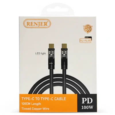 کابل شارژ سوپر فست رنجر RENJER RJ-PL50 LED PD 100W