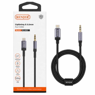 کابل AUX به لایتنینگ رنجر RENJER RJ-X62 120CM